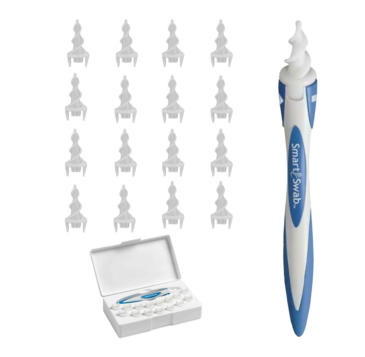 Smart Swab Tele Brands, design spirale, nettoyage doux et sûr.