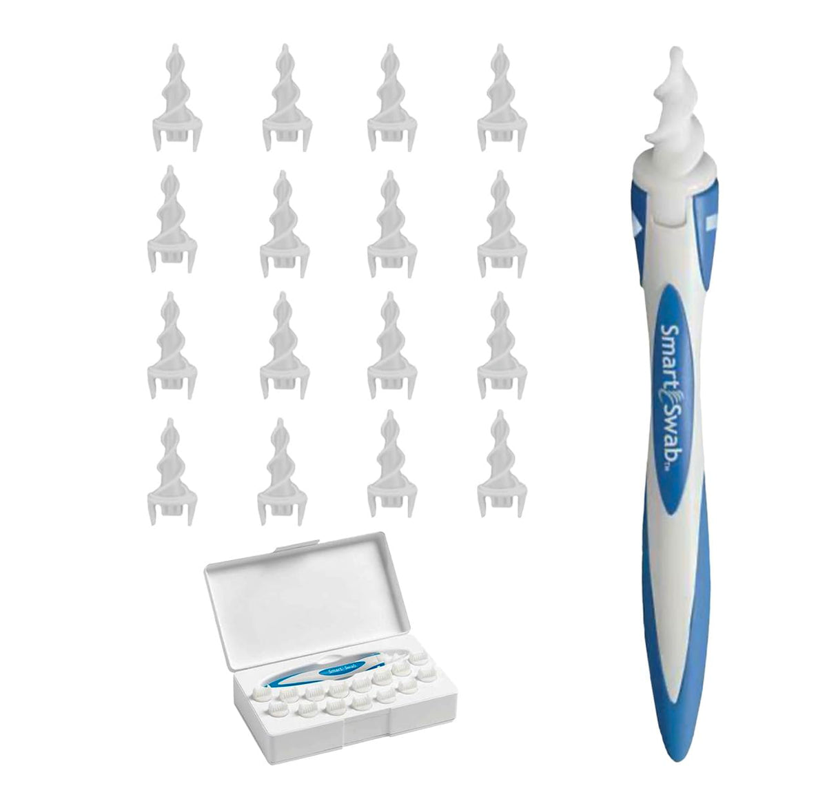 Smart Swab Tele Brands, design spirale, nettoyage doux et sûr.