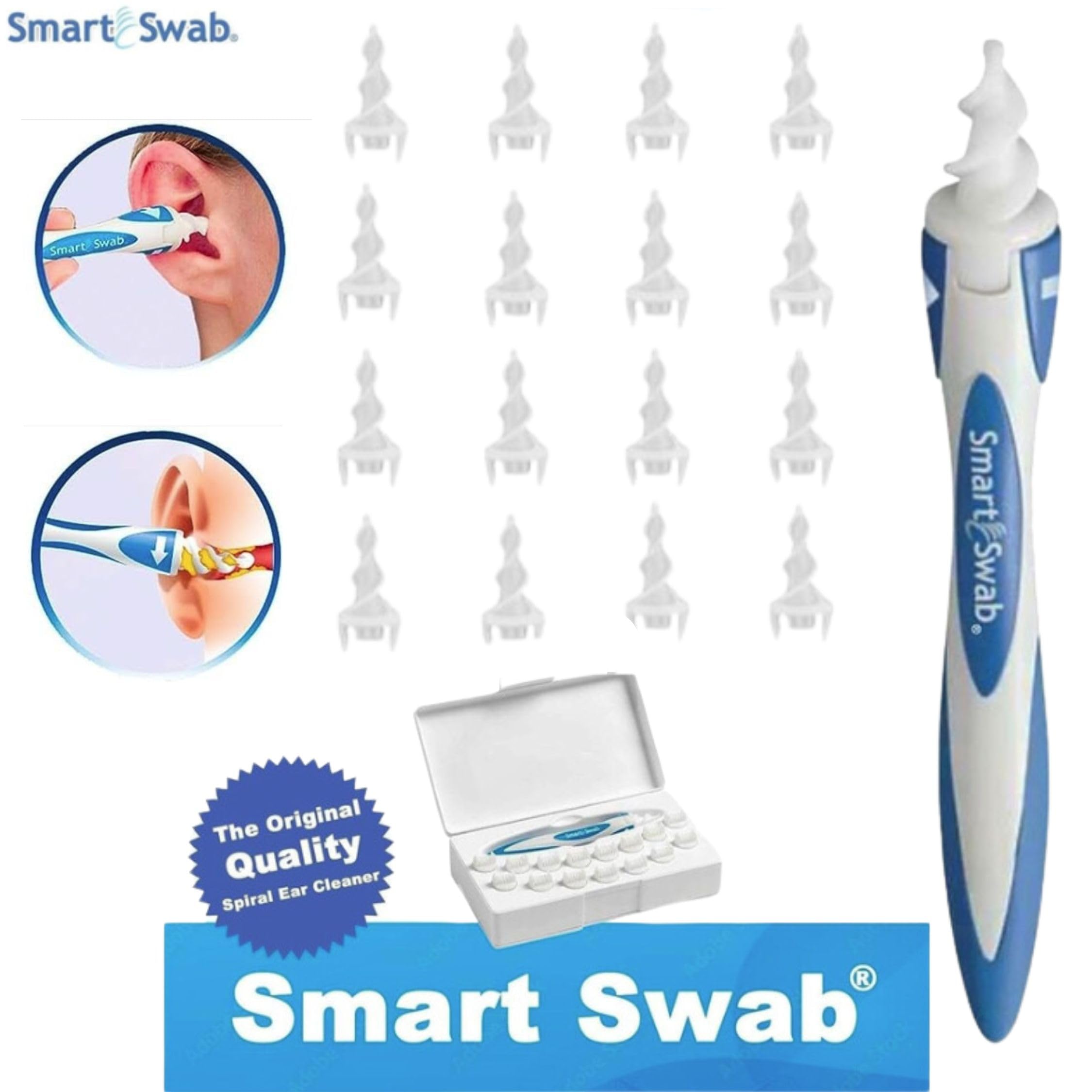 Smart Swab Tele Brands, securite stopper, insertion limitee pour plus de securite.