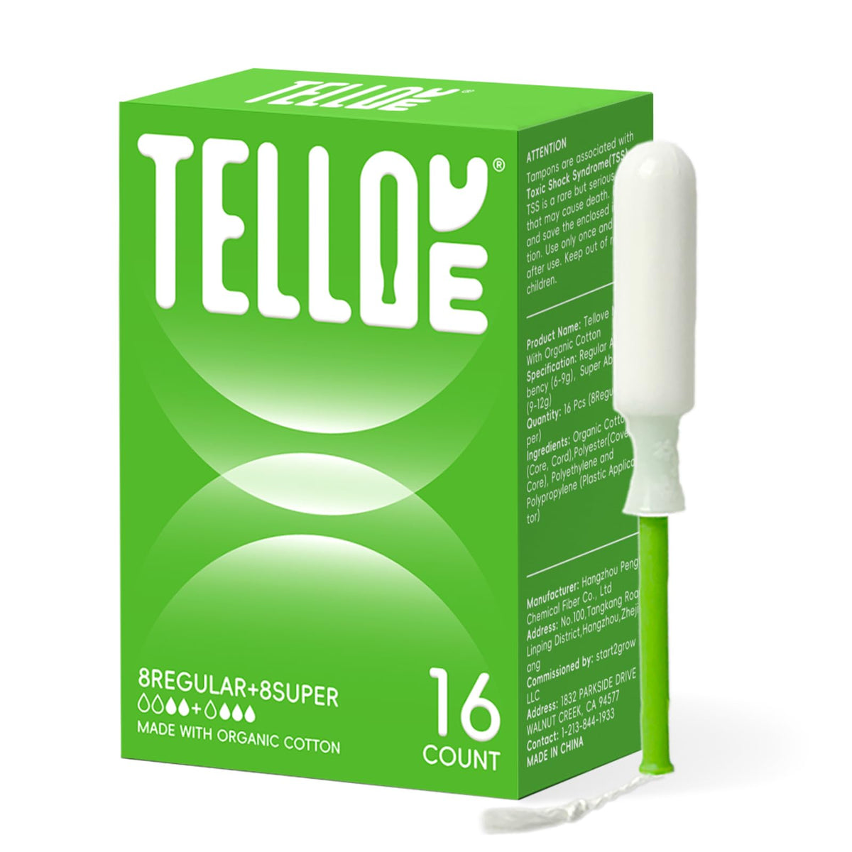Tampon Tellove au cœur coton biologique pour un confort naturel et sûr