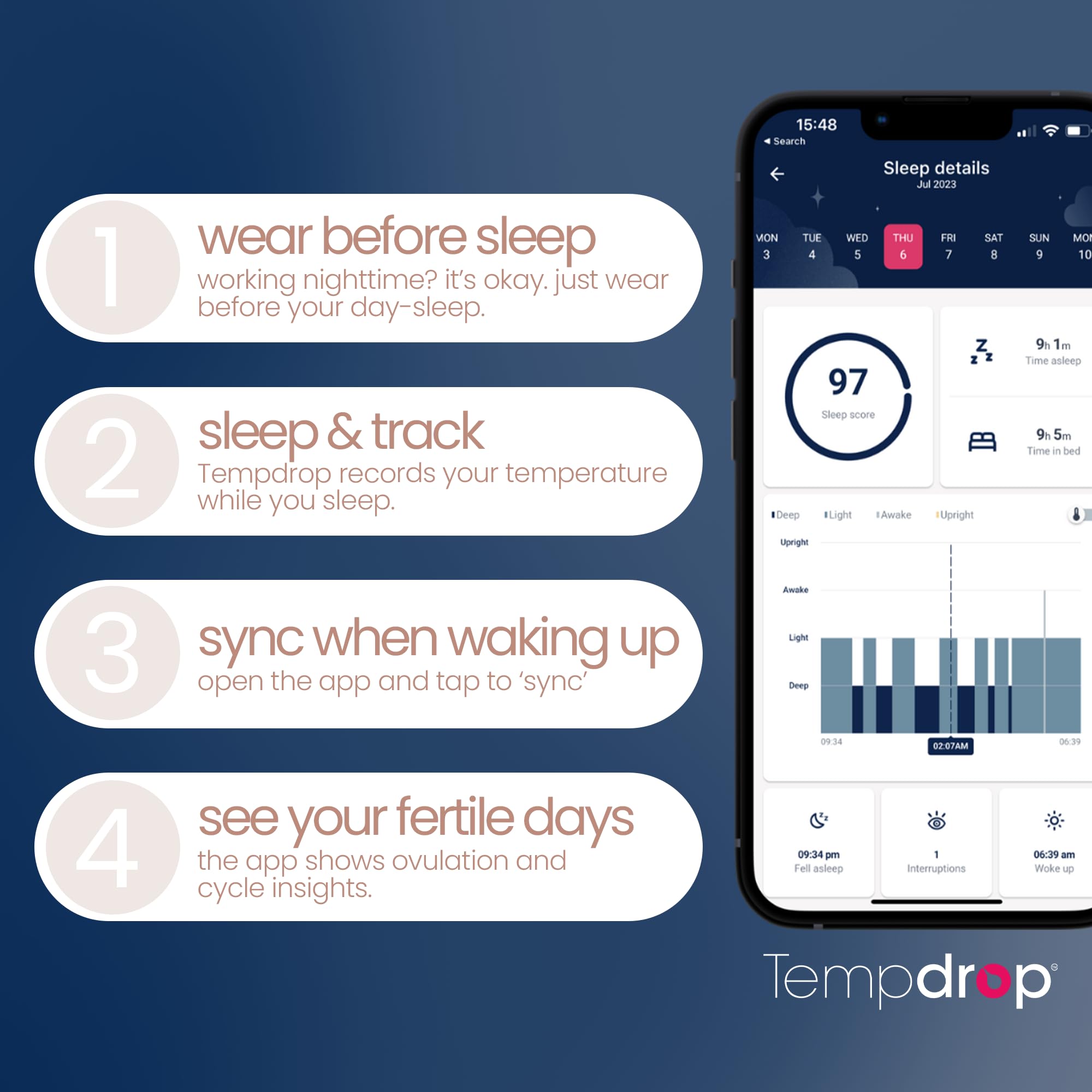 Tempdrop batterie remplaçable: autonomie longue et entretien minimal.
