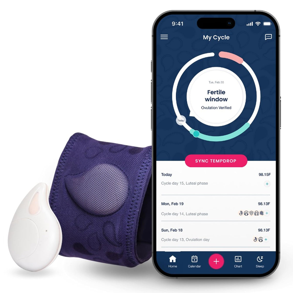 Tempdrop capteur-poignet-nuit: suivi discret de la fertilité pendant le sommeil.