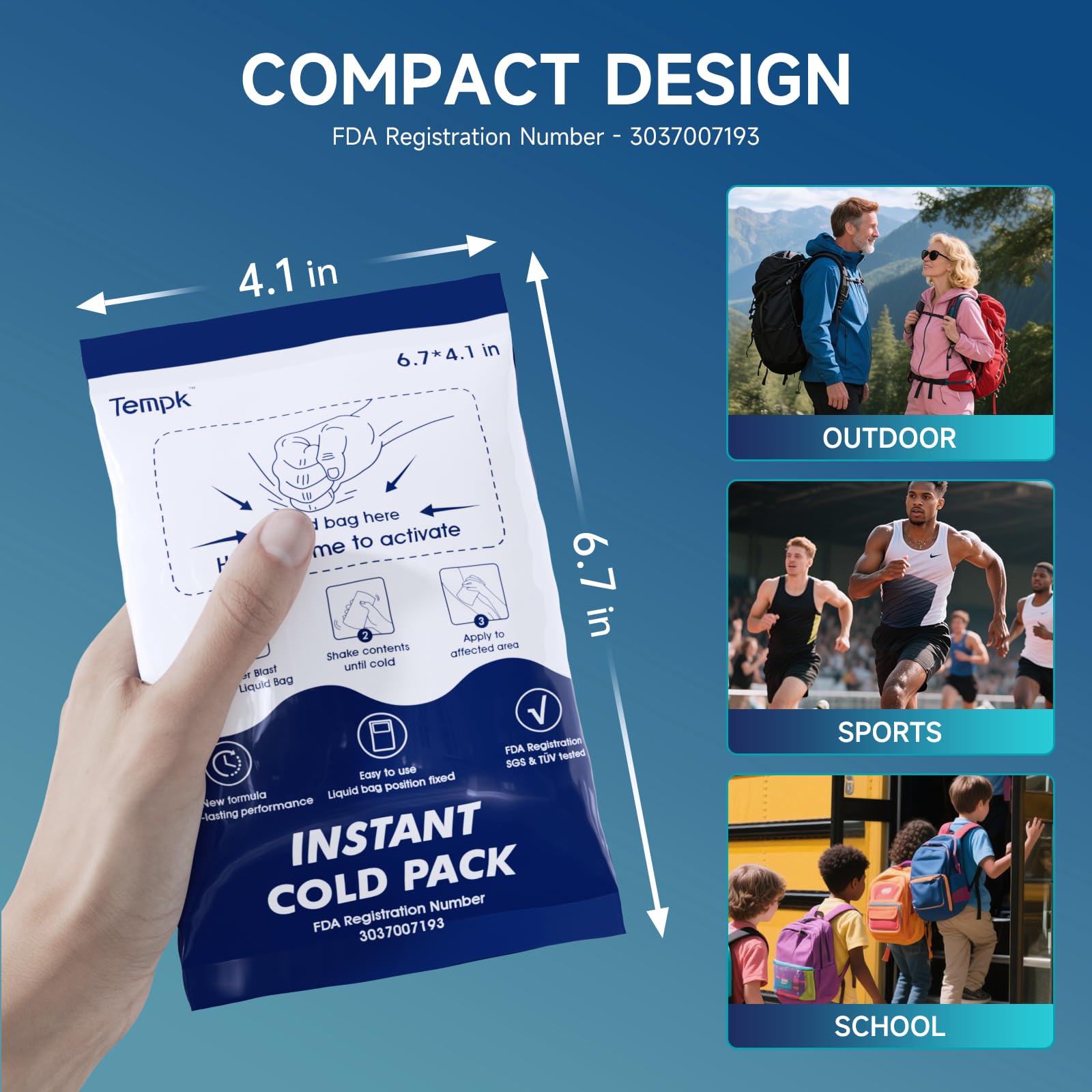 Tempk pack froid instantané – compression efficace pour limiter le gonflement.