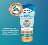 TENA Crème Barrière sans parfum, odeur neutre et application claire sur peau sensible.