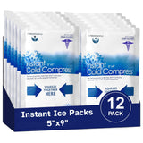 TenderGentle compresse froide instantanée 5x9 prête pour le déplacement.