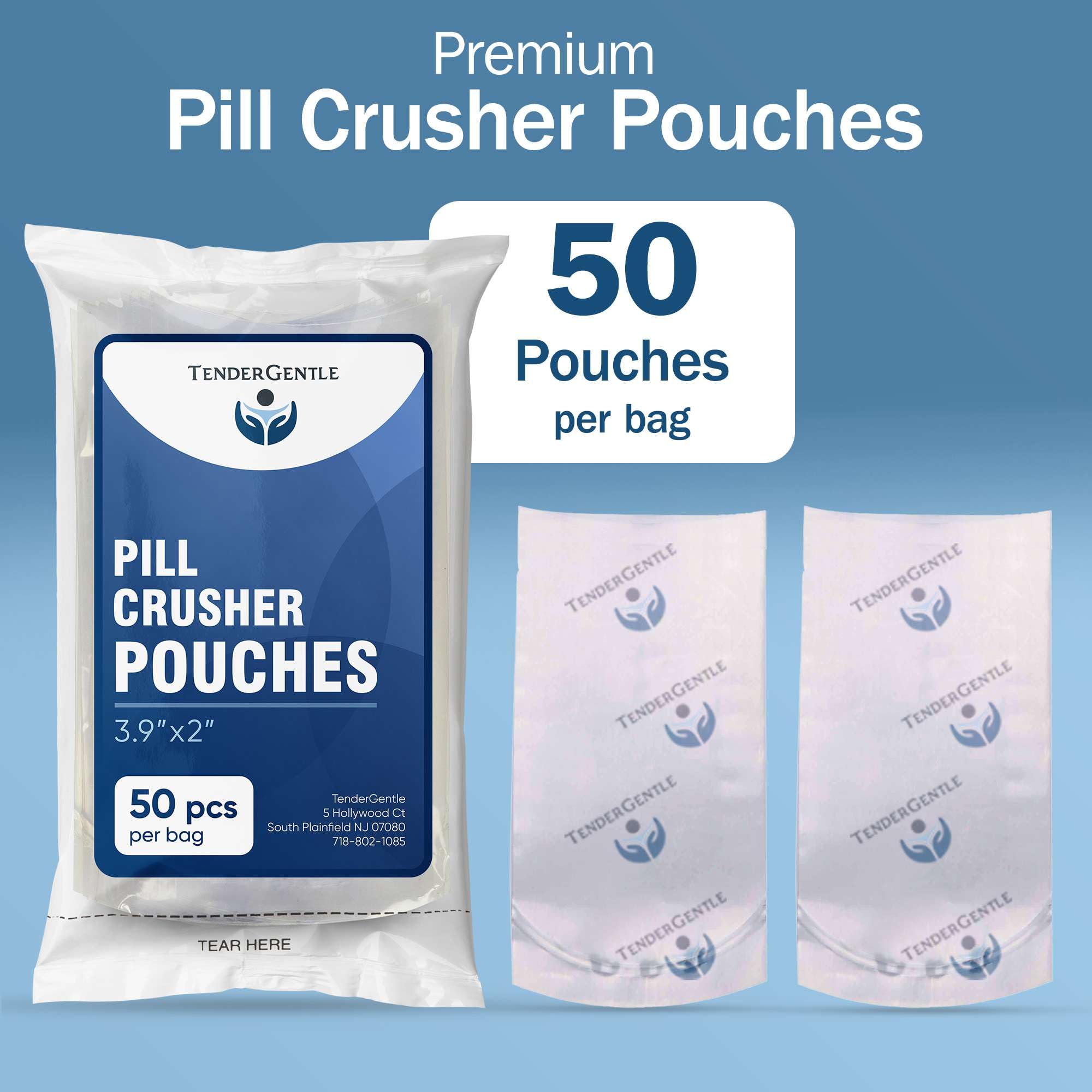 TenderGentle sachet-triturateur-comprimes évite les déversements lors du broyage des comprimés.