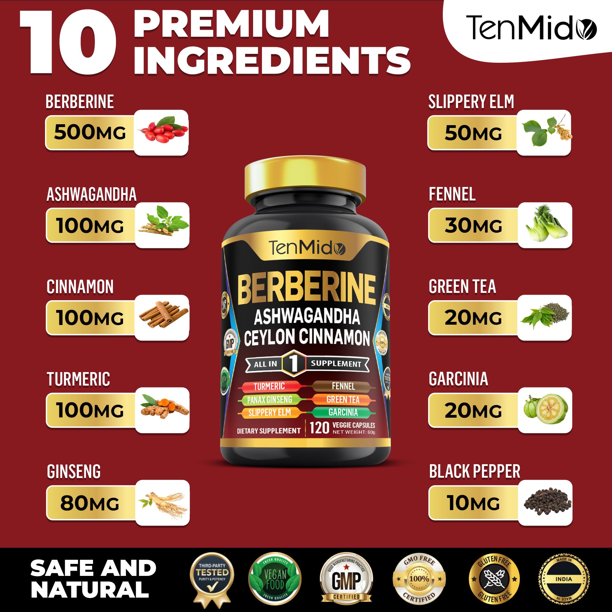Tenmido Curcuma et Cannelle, capsules pour une digestion harmonieuse