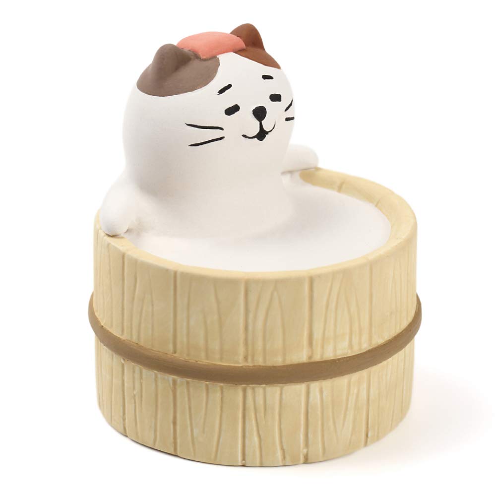 Terra Distribution diffuseur-pierre-ceramique chat bain, design mignon pour aromathérapie discrète