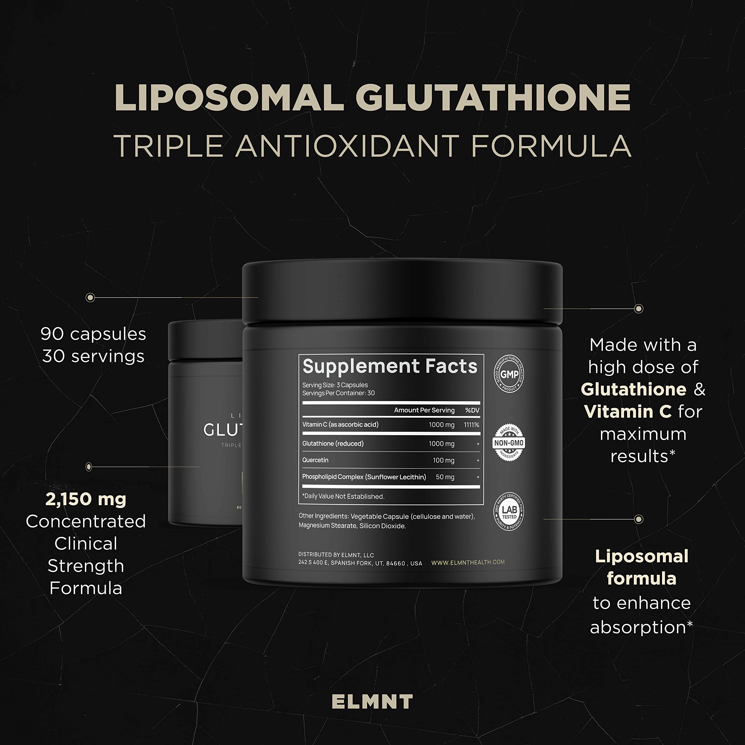 Absorption améliorée grâce à la couche liposomale.