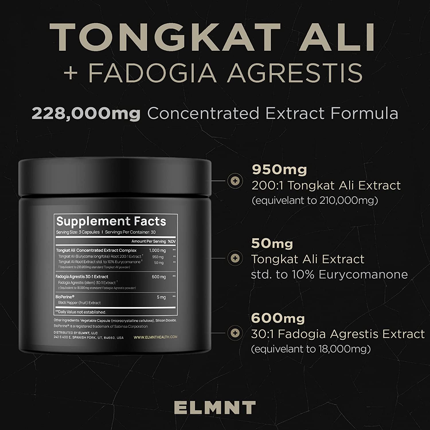 Terra Elmnt Bioperine 5 mg: améliore l’absorption des ingrédients.