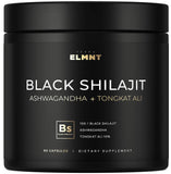 Terra Elmnt Shilajit noir en capsules, énergie durable et concentration.