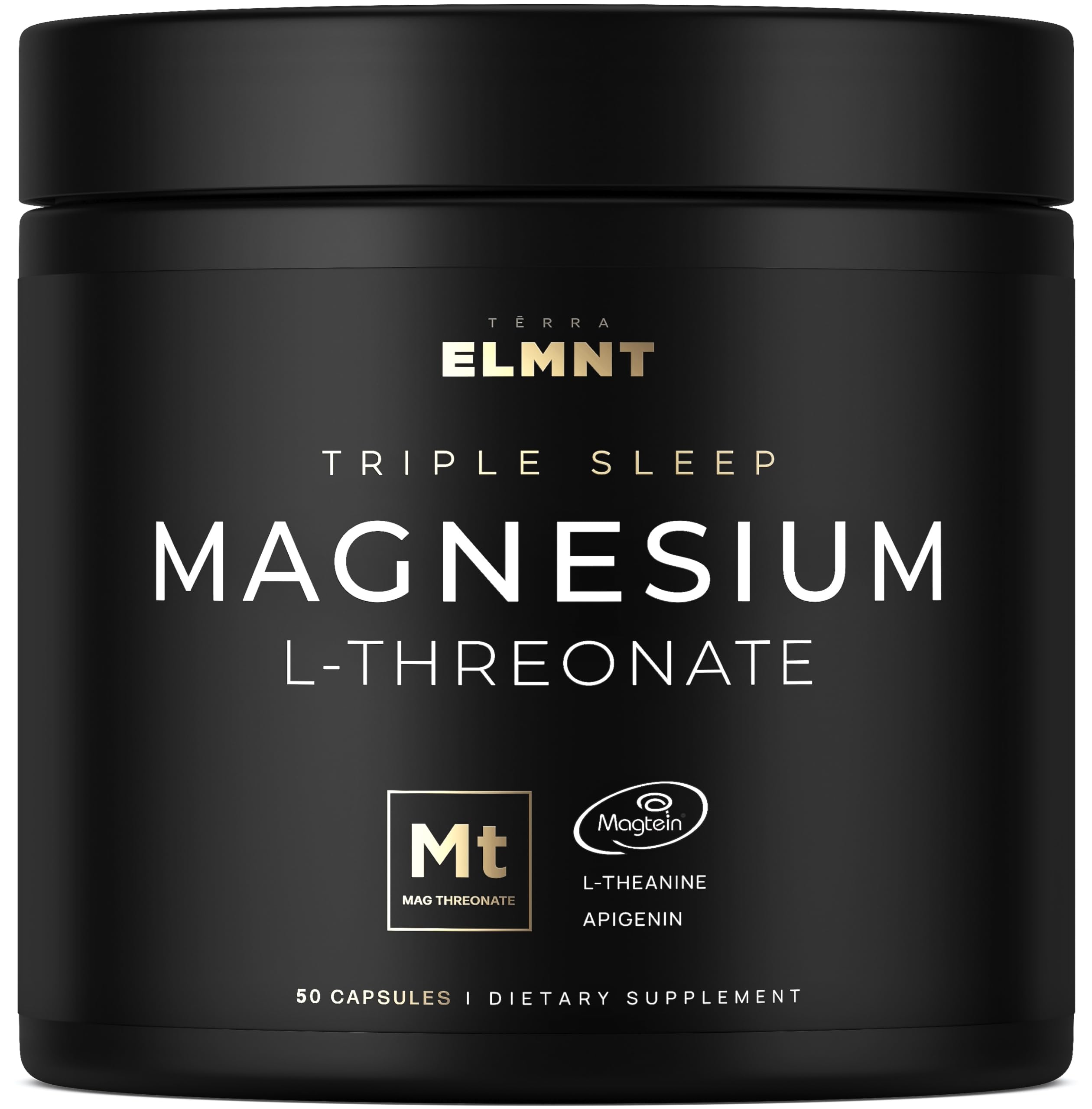 Terra Elmnt Triple Sleep – bouteille montrant la formule complète et son usage nocturne.