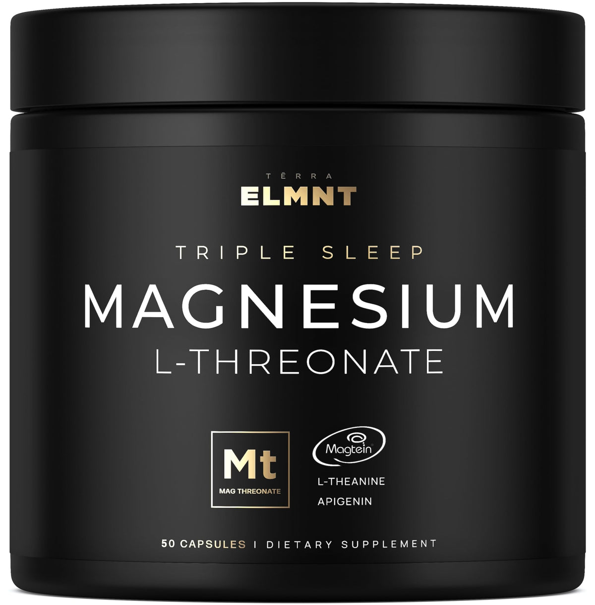 Terra Elmnt Triple Sleep – bouteille montrant la formule complète et son usage nocturne.