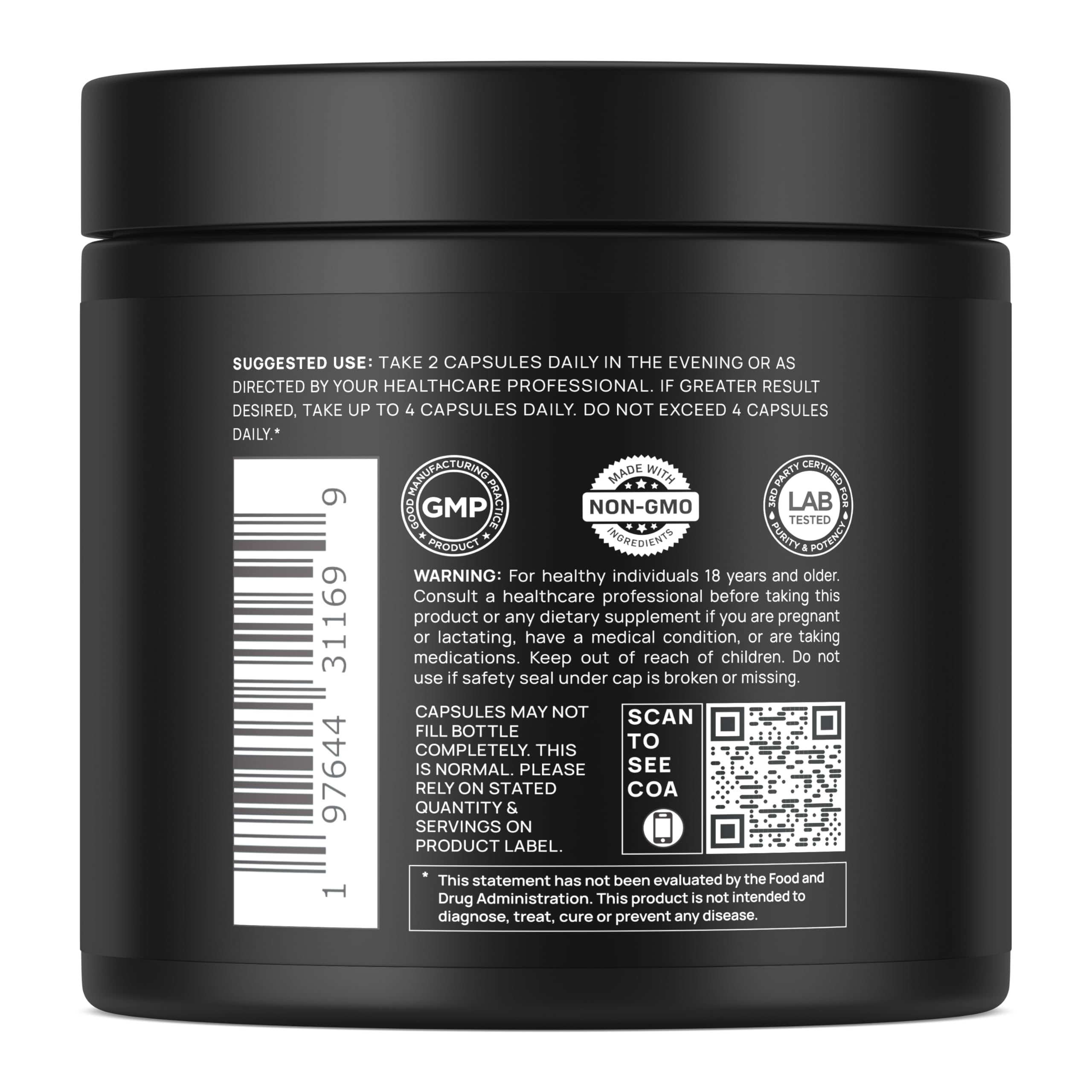 Terra Elmnt Triple Sleep – étiquette claire affichant les ingrédients et dosages.