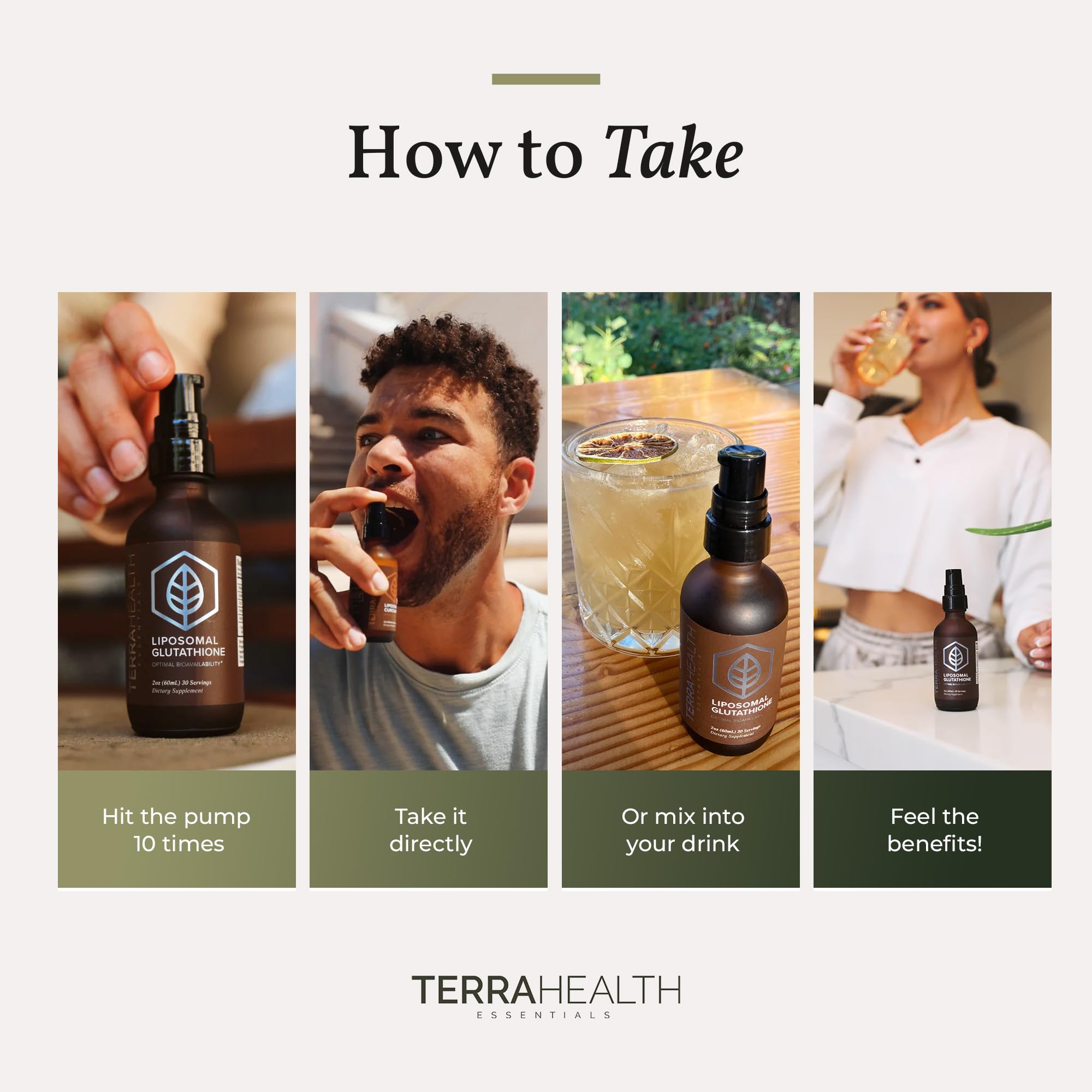 Terra Health Essentials glutathion liposomial dosage: mode d'emploi simple et rapide.