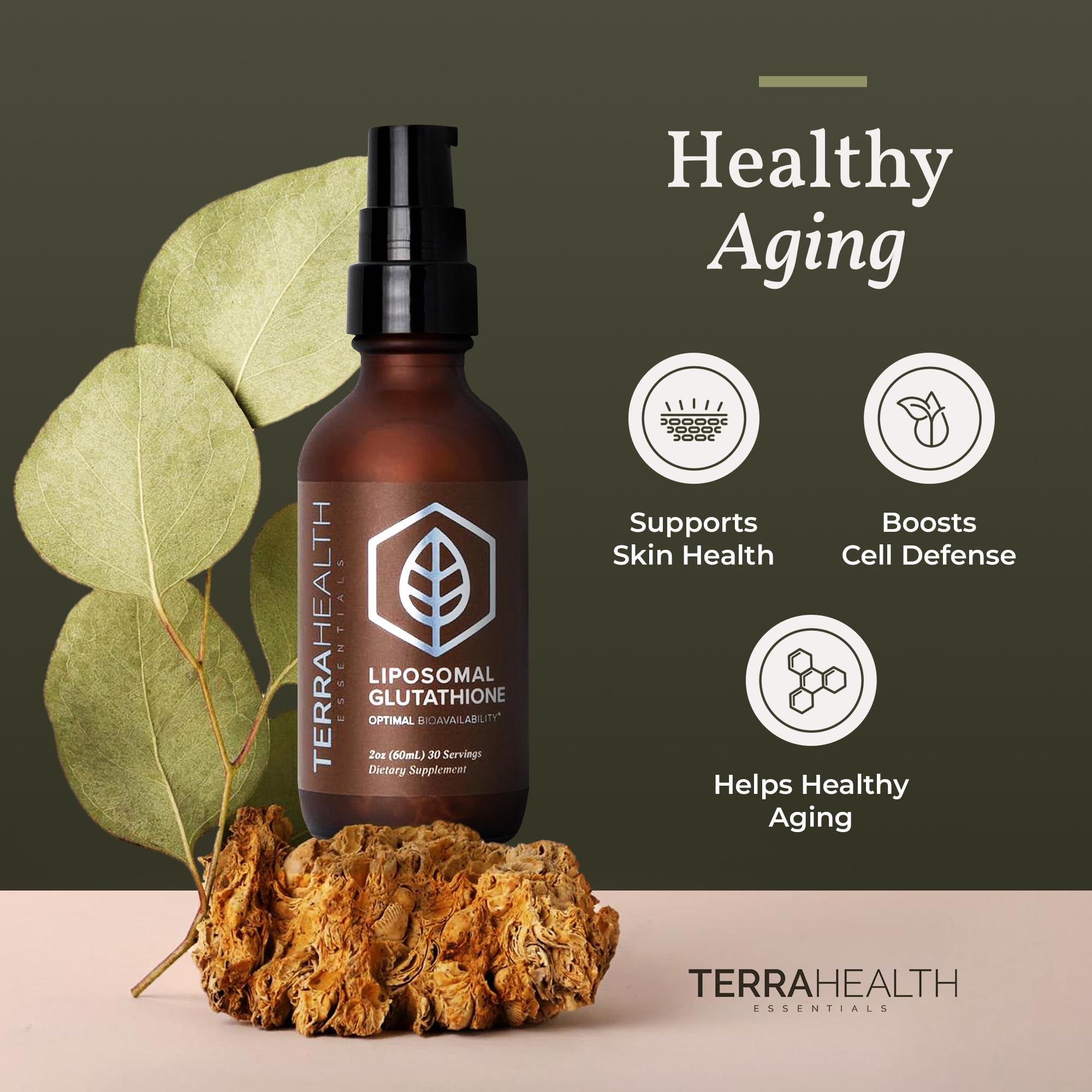 Terra Health Essentials glutathion liposomial pompe: prise facile et pratique au quotidien.