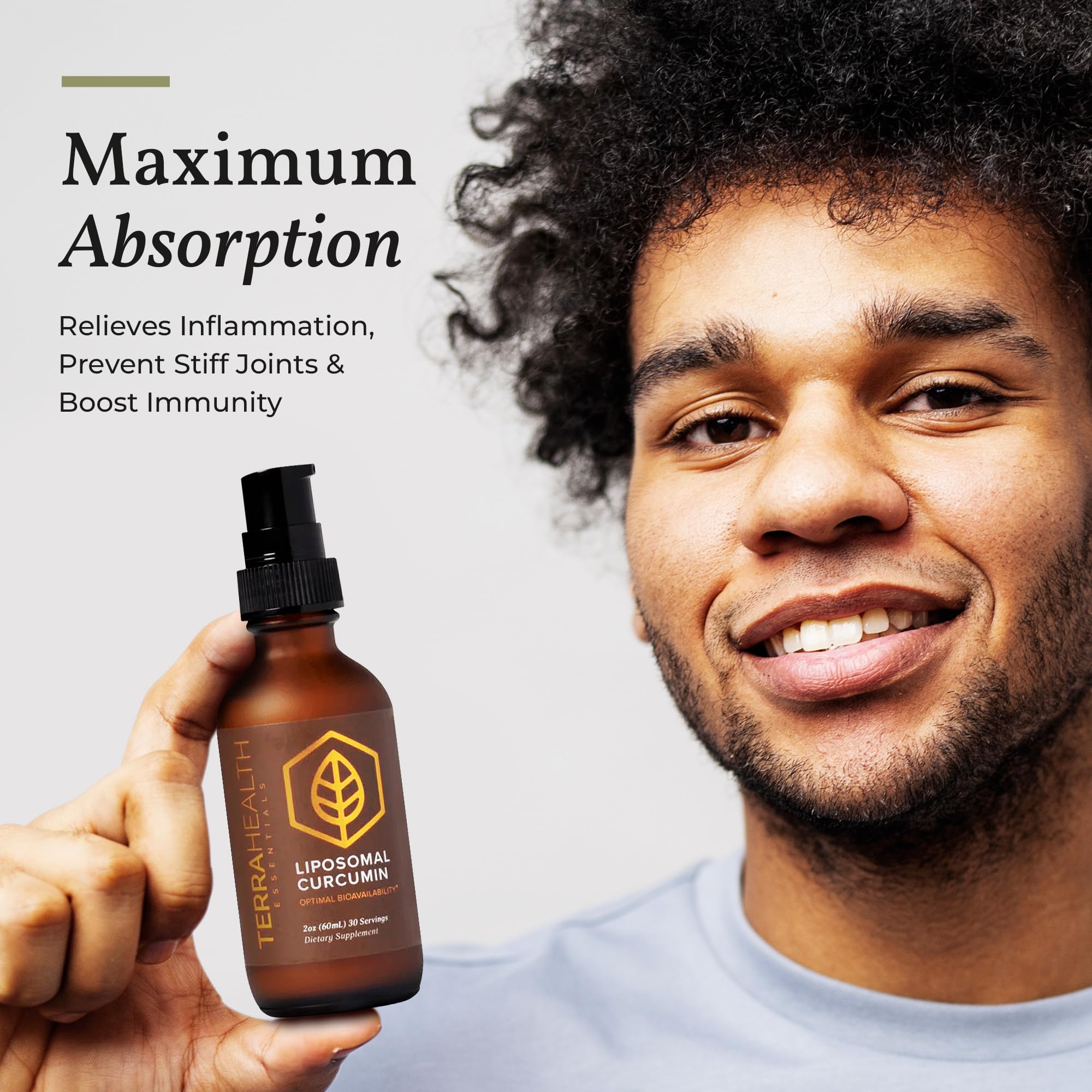 Terra Health Essentials Curcumine Liposomale absorption supérieure lors de l'utilisation quotidienne