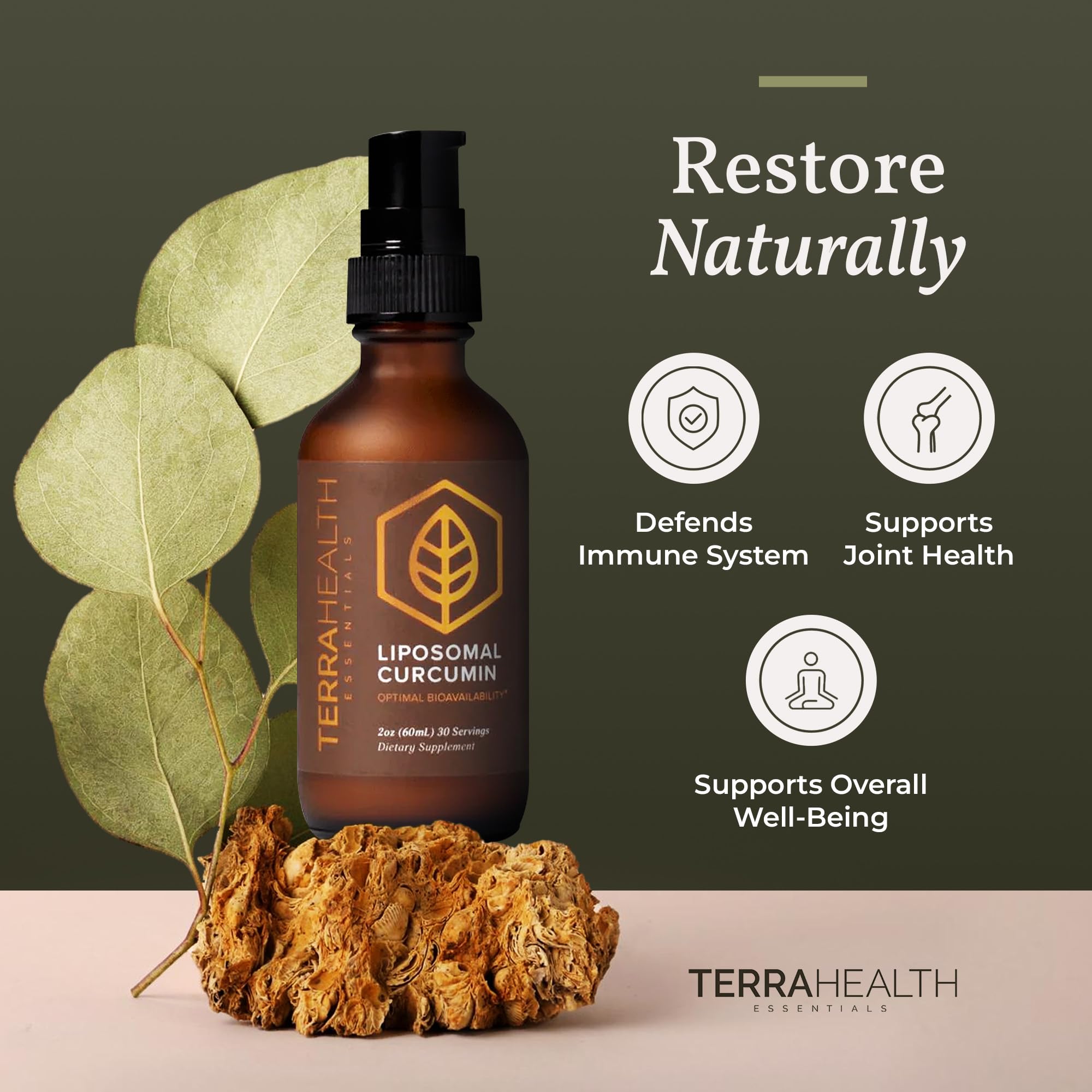 Terra Health Essentials Curcumine Liposomale goût agréable pour savourer chaque dose