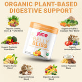 Fruits et légumes frais présents dans Júce Belly Bliss pour votre énergie.