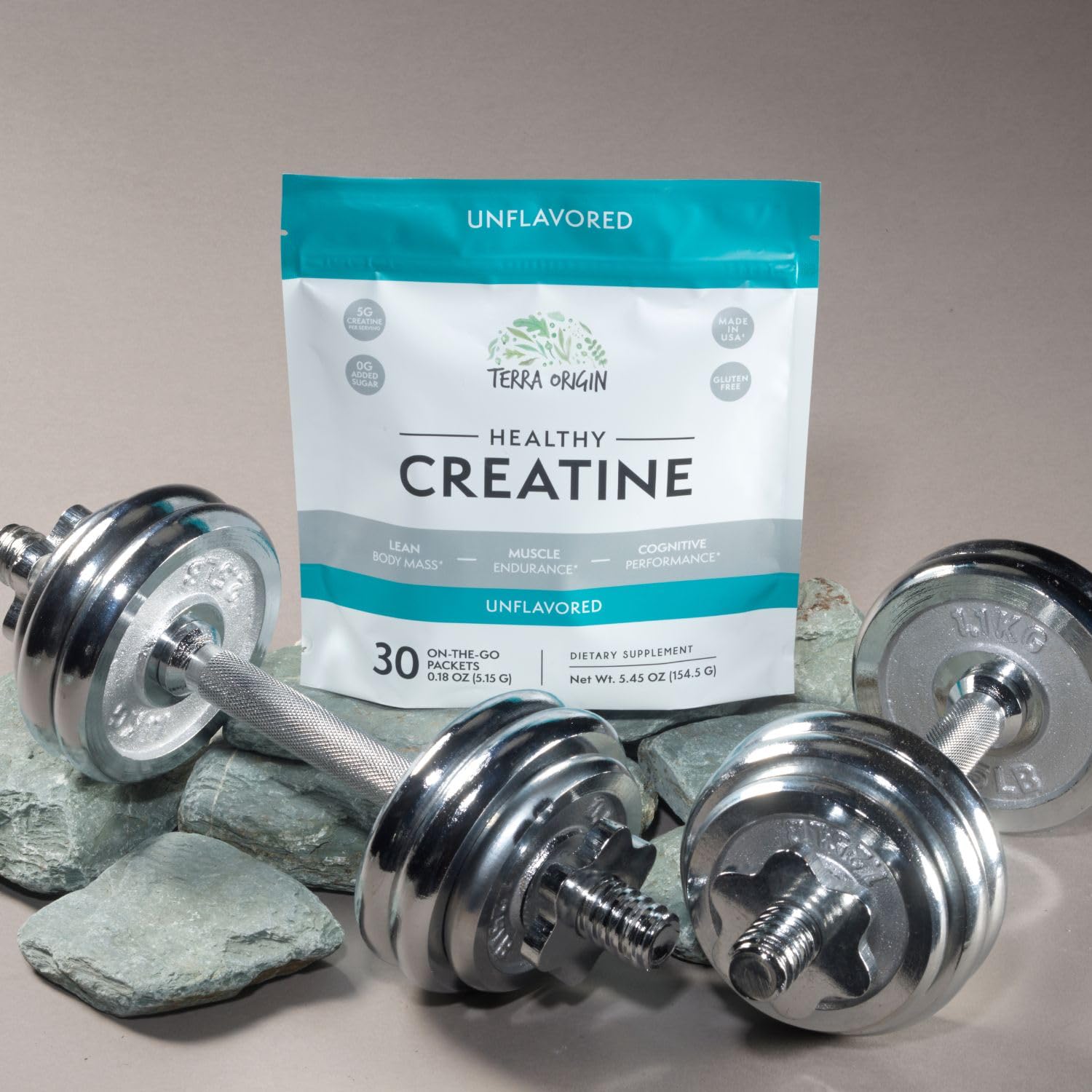 Ingrédient Terra Origin Creatine micronisée sans additifs pour une prise simple.