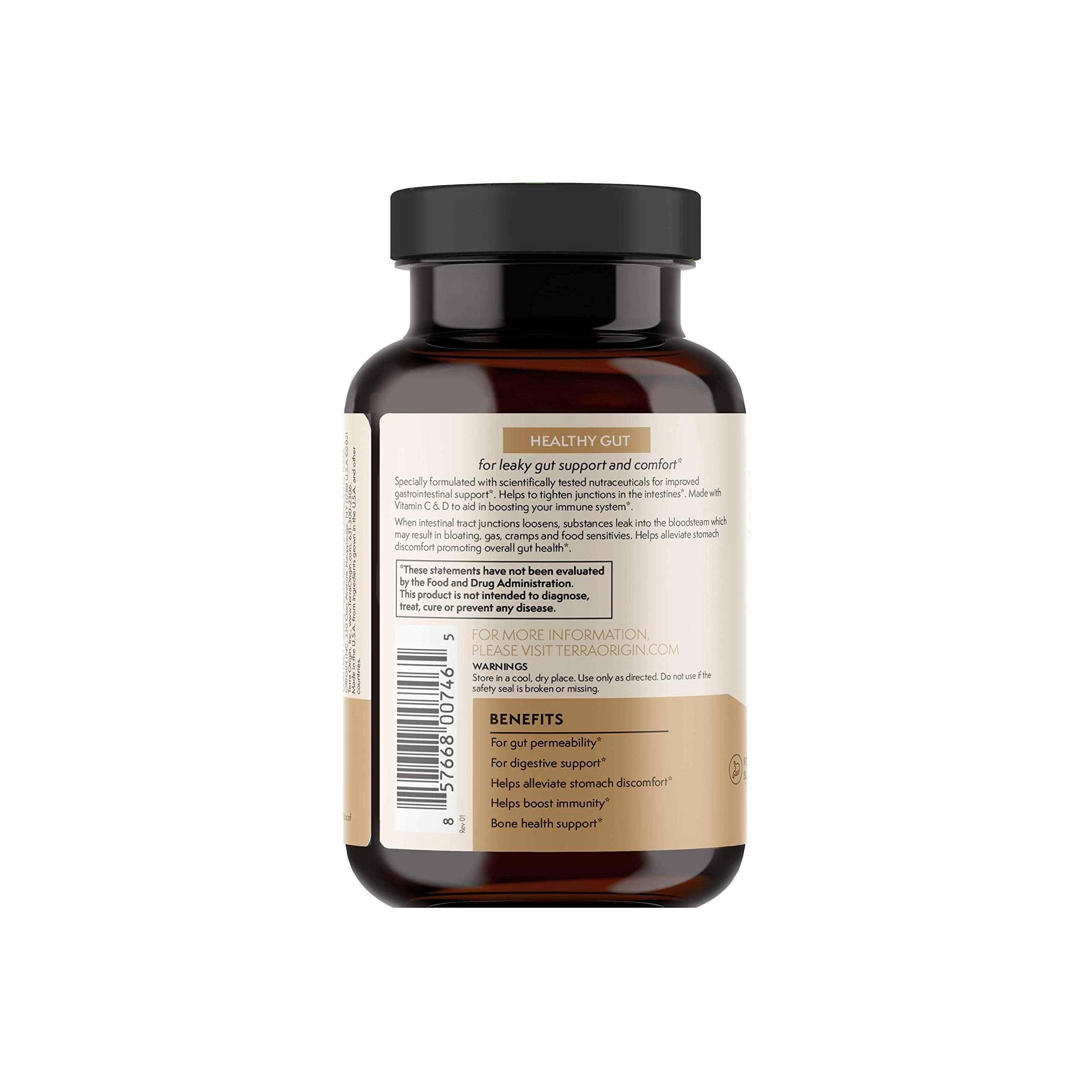 Capsules Terra Origin avec L-Alanyl-L-Glutamine pour soutien intestinal