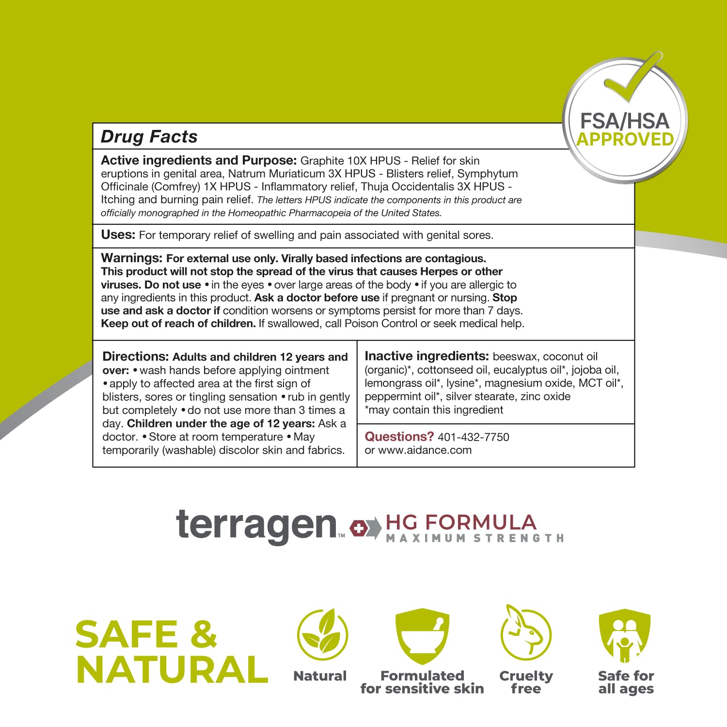 Utilisation quotidienne possible avec Terragen HG MAX pour le confort