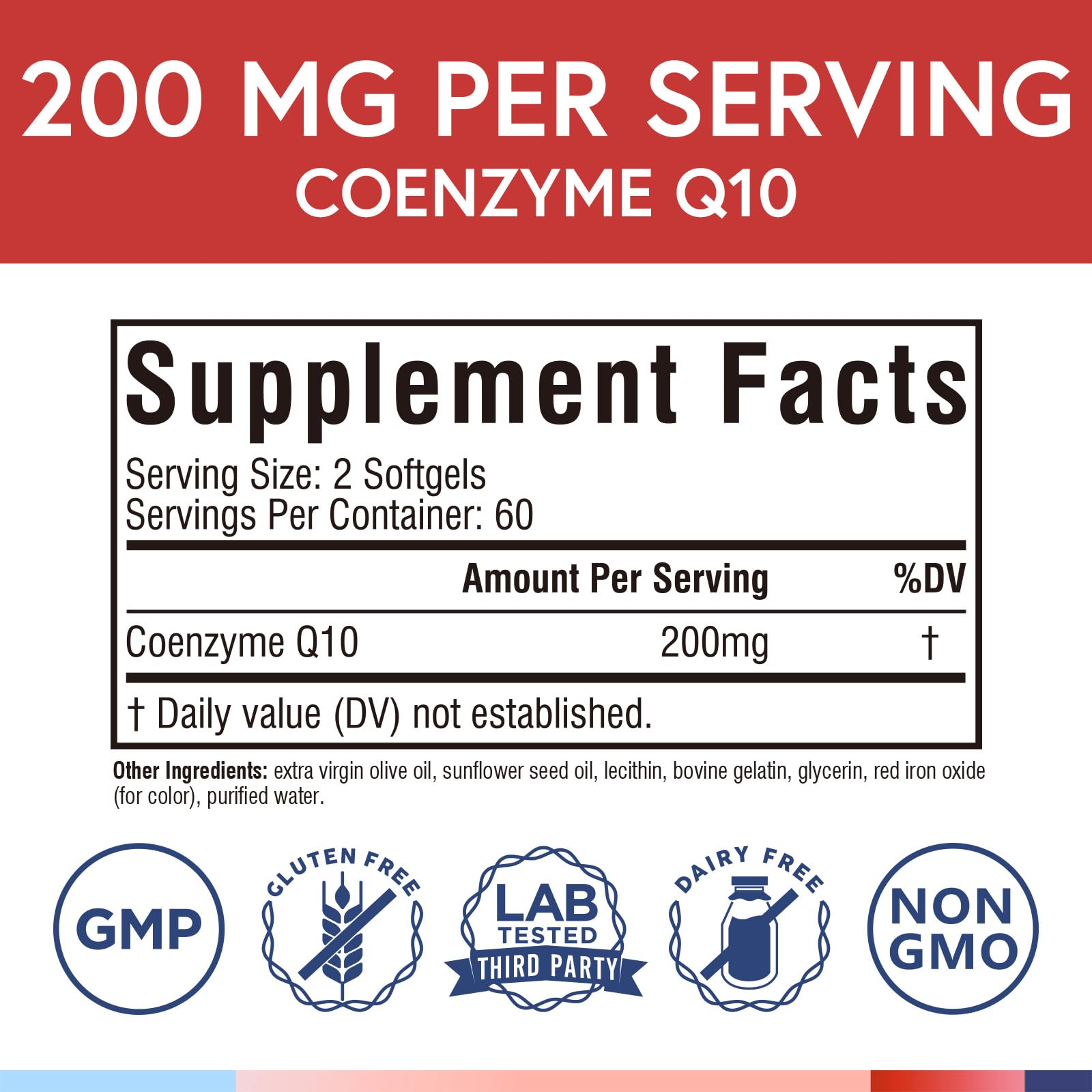 Terranics CoQ10 – Capsules visibles, absorption améliorée grâce à l'huile d'olive extra vierge.