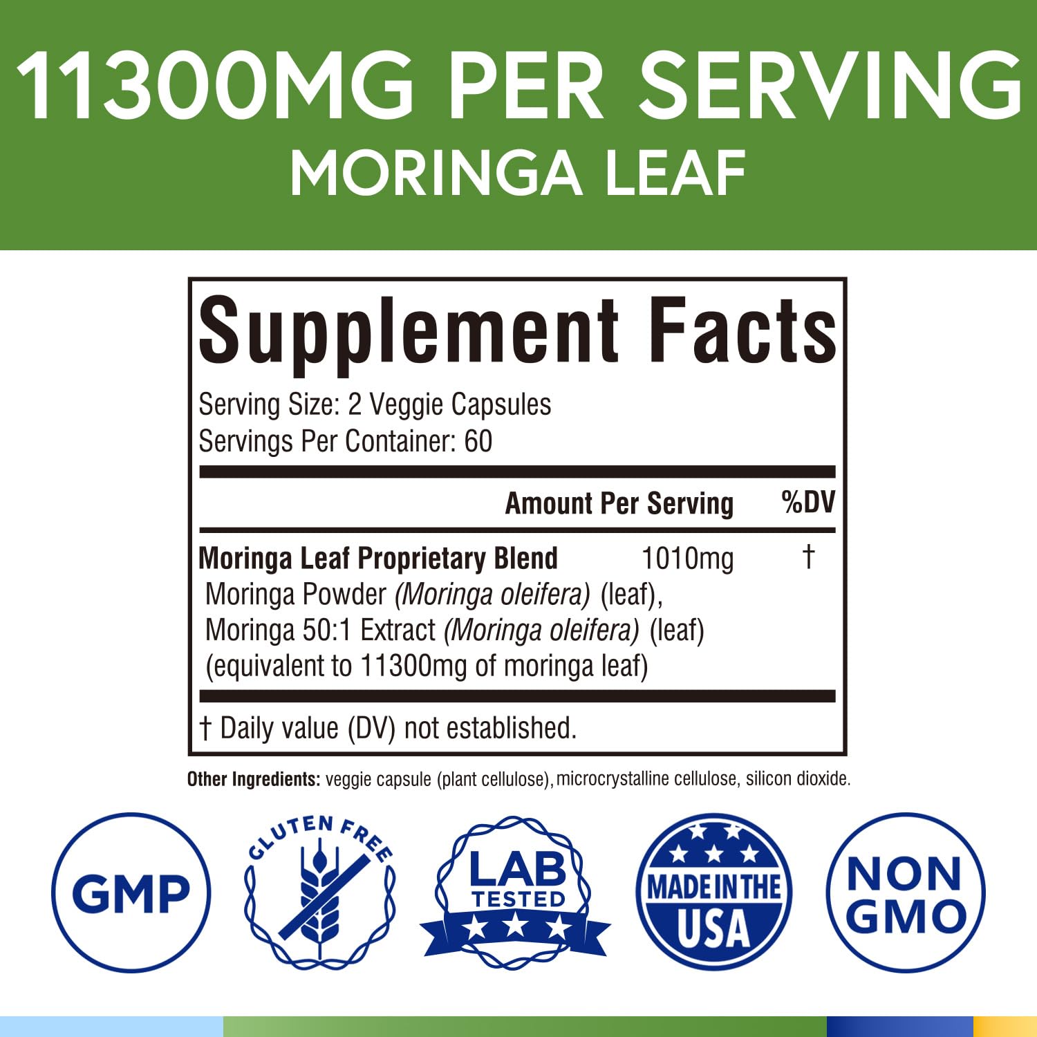 Gélules Terranics Moringa, bouteille ouverte, prise quotidienne facile.