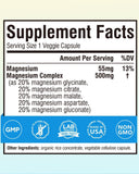 Dose quotidienne de 55 mg d'élément magnésium par capsule