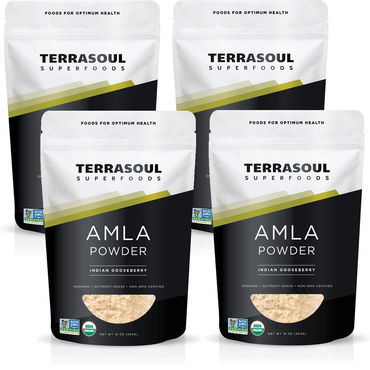 Terrasoul Amla Poudre dans un bocal, idéale pour smoothies riches en vitamine C
