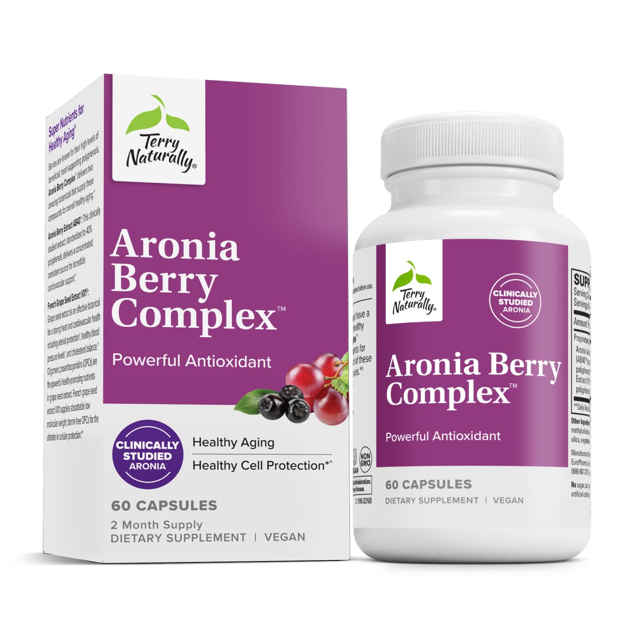 Terry Naturally Aronia Berry Complex – bouteille prête à l’emploi, soutien antioxydant quotidien.