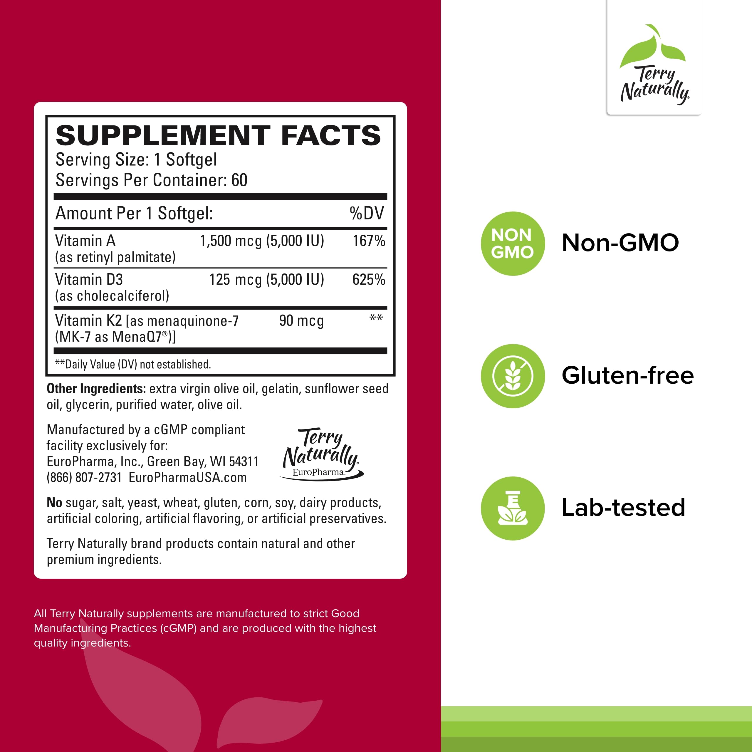 Terry Naturally Artery Strong: pack deux softgels, pratique et facile à intégrer.