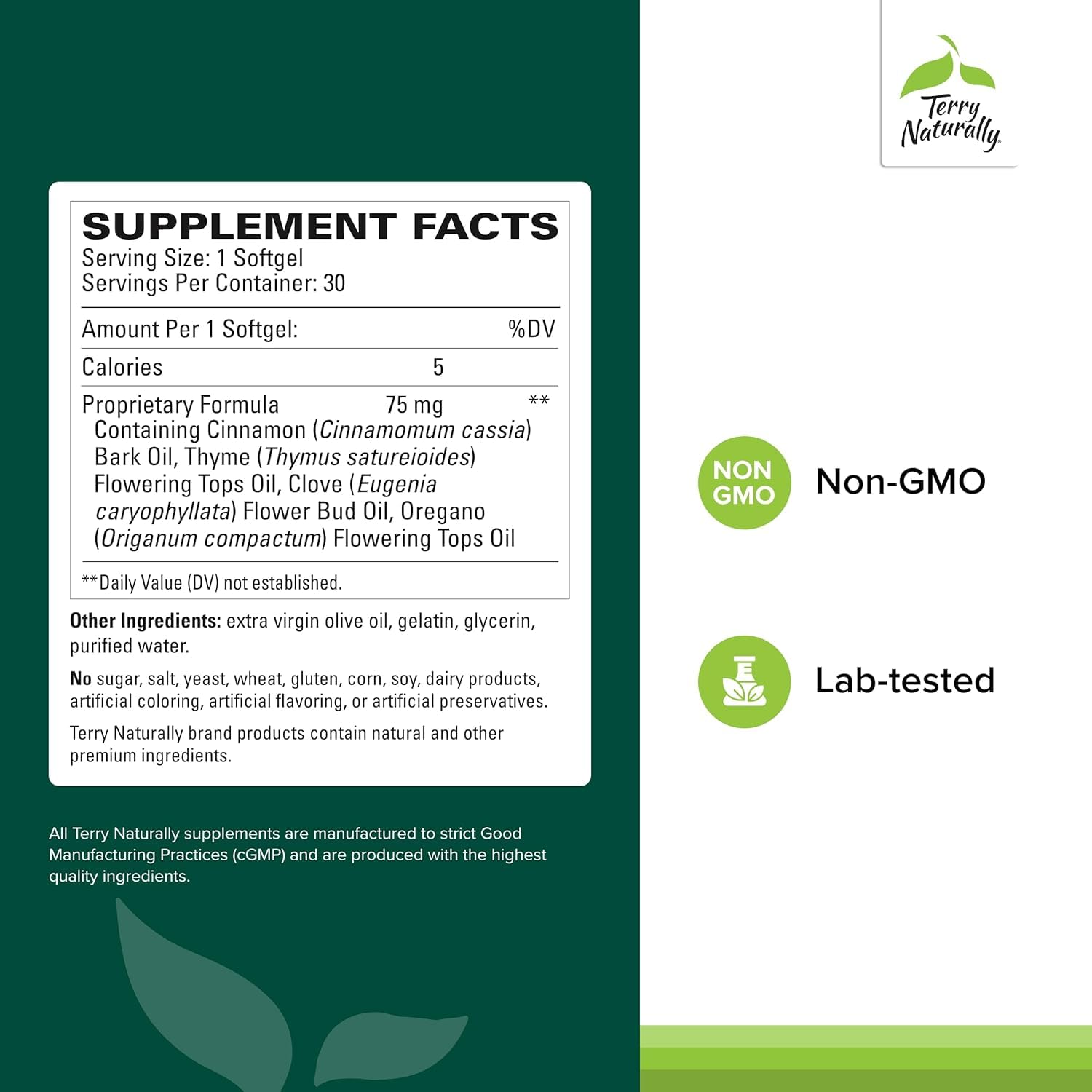 Terry Naturally Bacteril, capsules molles faciles à prendre et intégrées à la routine.