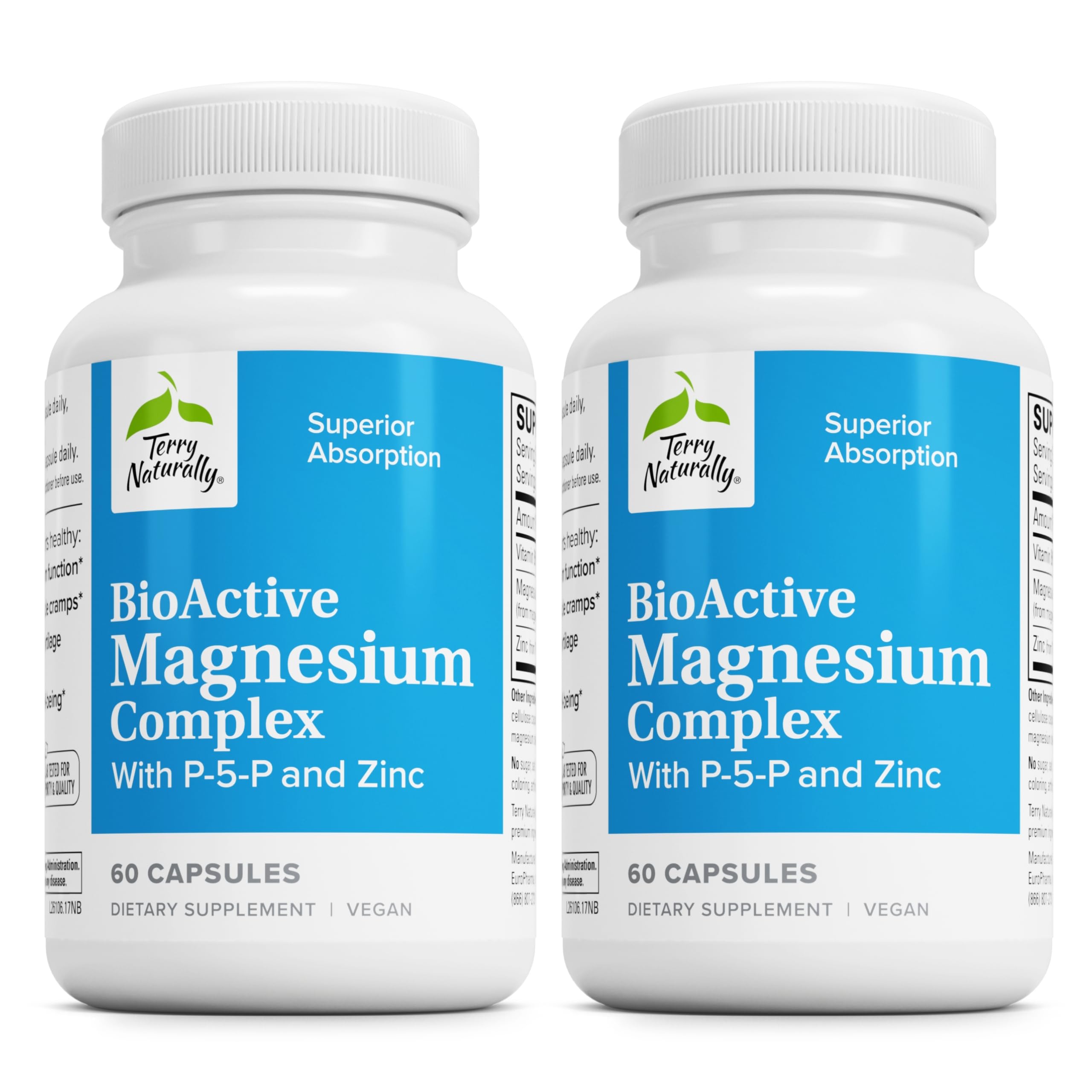 Terry Naturally BioActive Magnesium Complex — bouteille prête à l’emploi pour soutenir les os et le cœur.