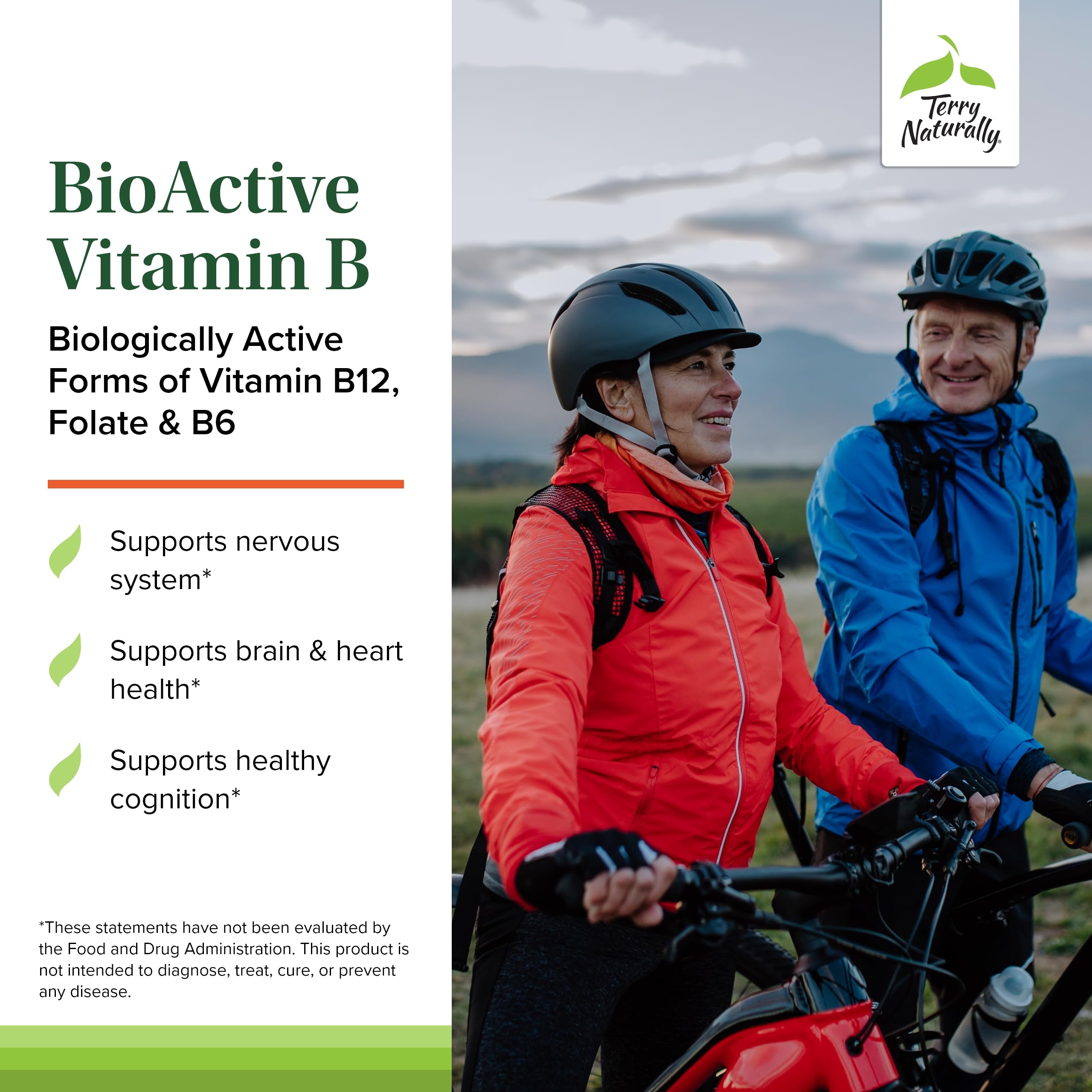 Terry Naturally BioActive Vitamine B — etiquette claire avec informations essentielles