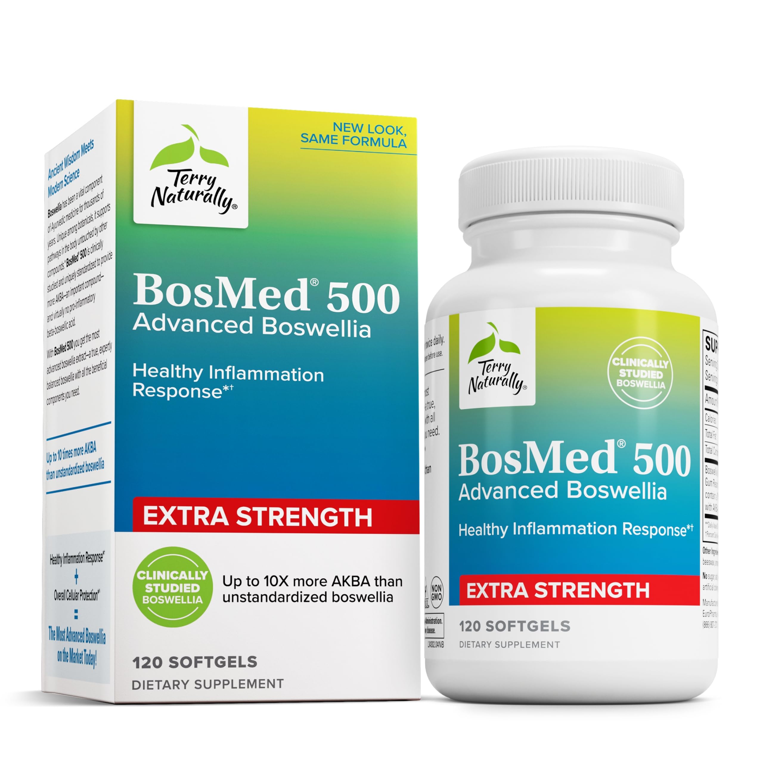 BosMed500 de Terry Naturally – boîte visible, complément pratique pour l’usage quotidien