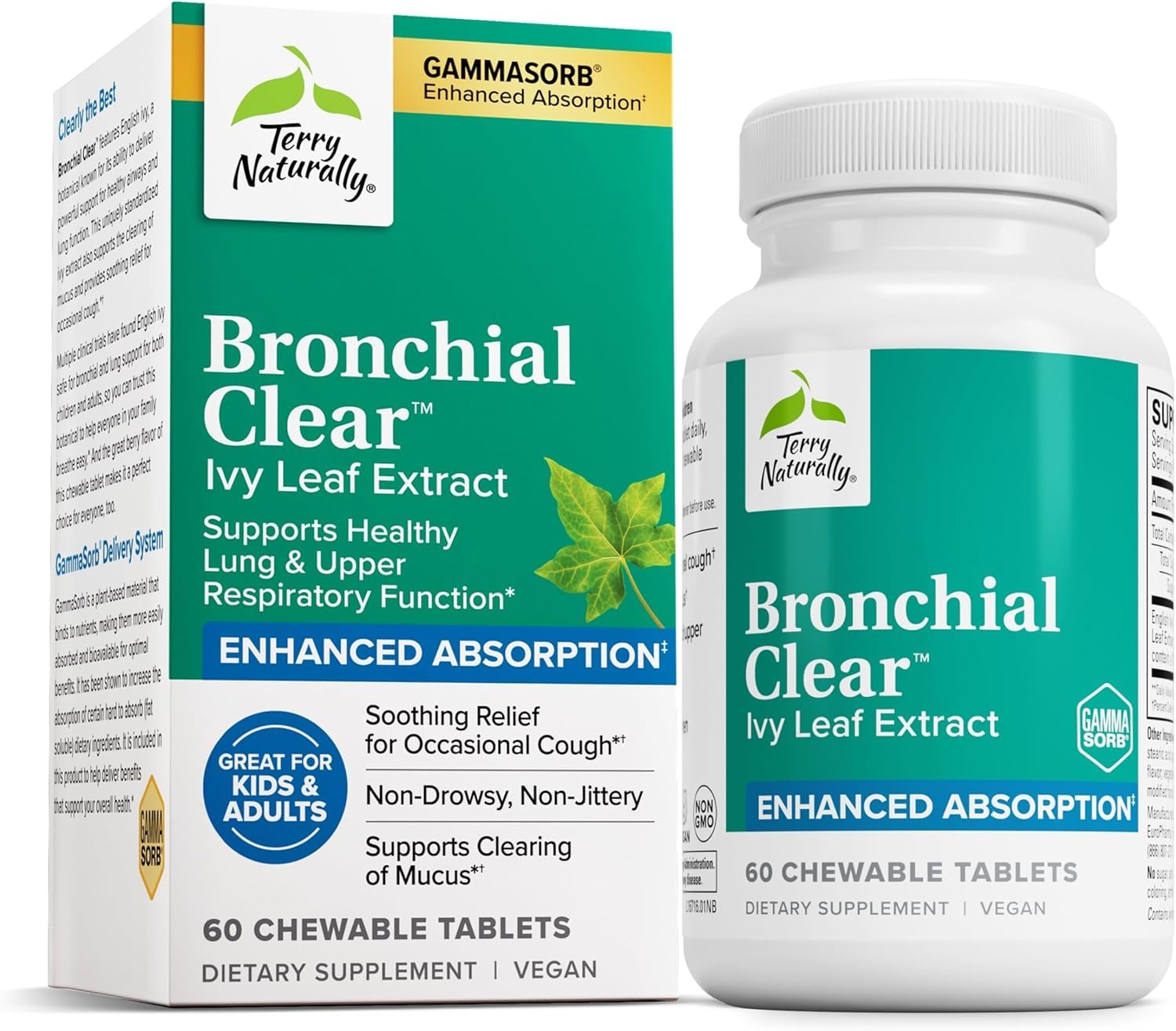 Bronchial Clear Terry Naturally comprimés mâchables, soutien des voies respiratoires