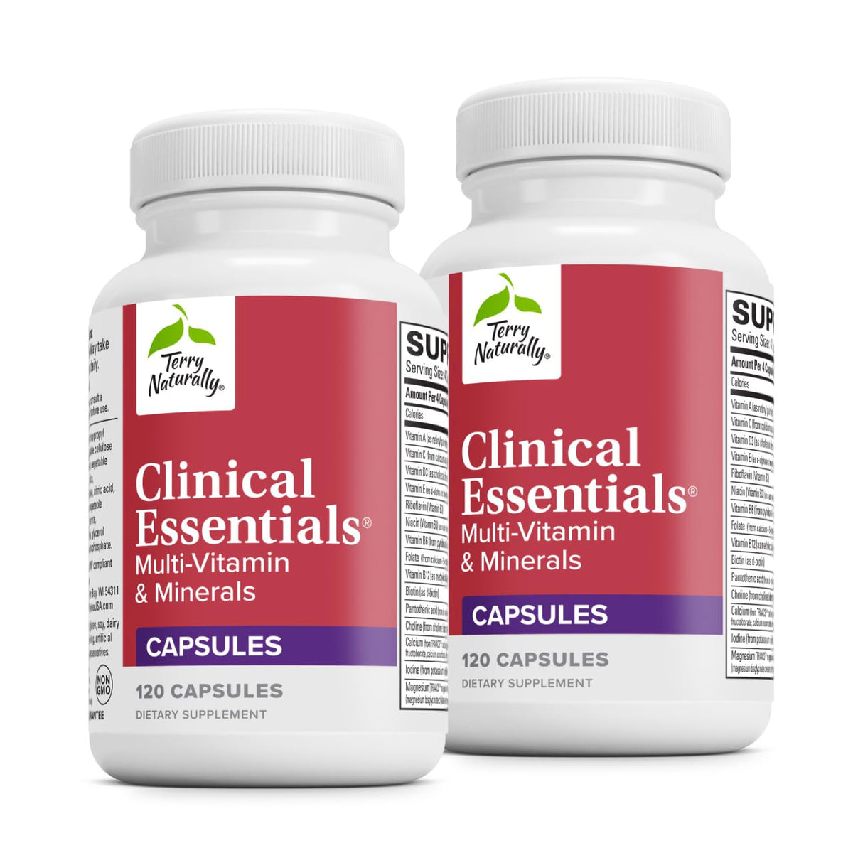 Terry Naturally Clinical Essentials bouteille sur plan de travail, soutien potentiel des os au quotidien