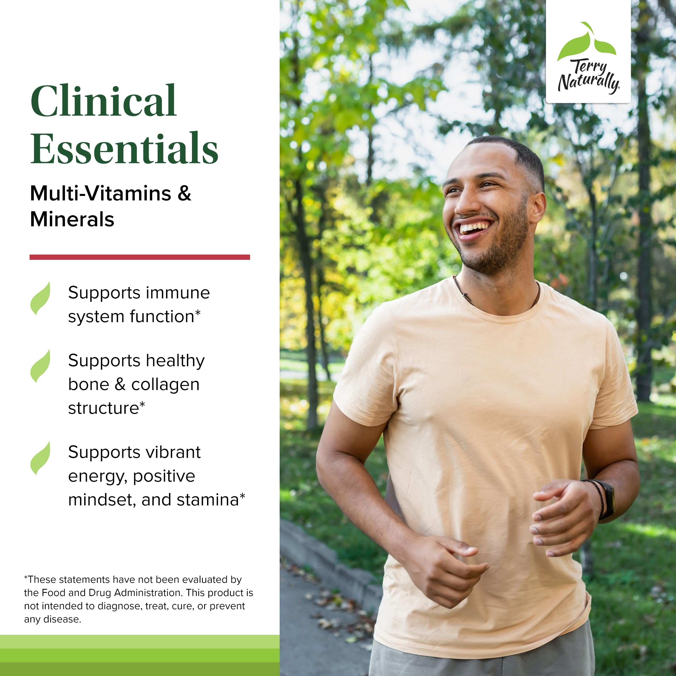 Terry Naturally Clinical Essentials: image des comprimés, aide à l'absorption du calcium et os solides.