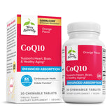 Gommes CoQ10 Terry Naturally dans une bouteille, soutien énergie cellulaire.