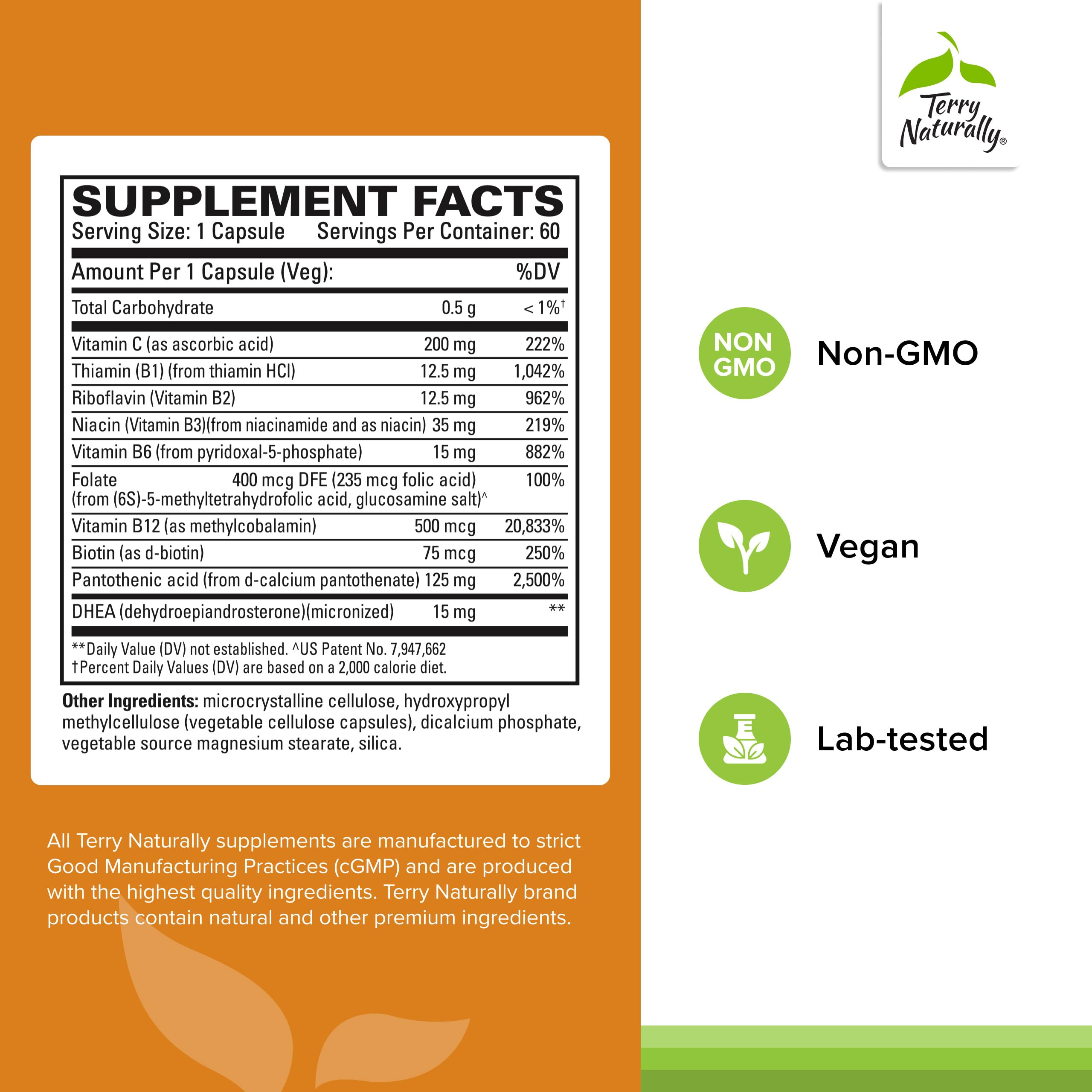 Terry Naturally Cortisol Rescue : capsules véganes, faciles à prendre.