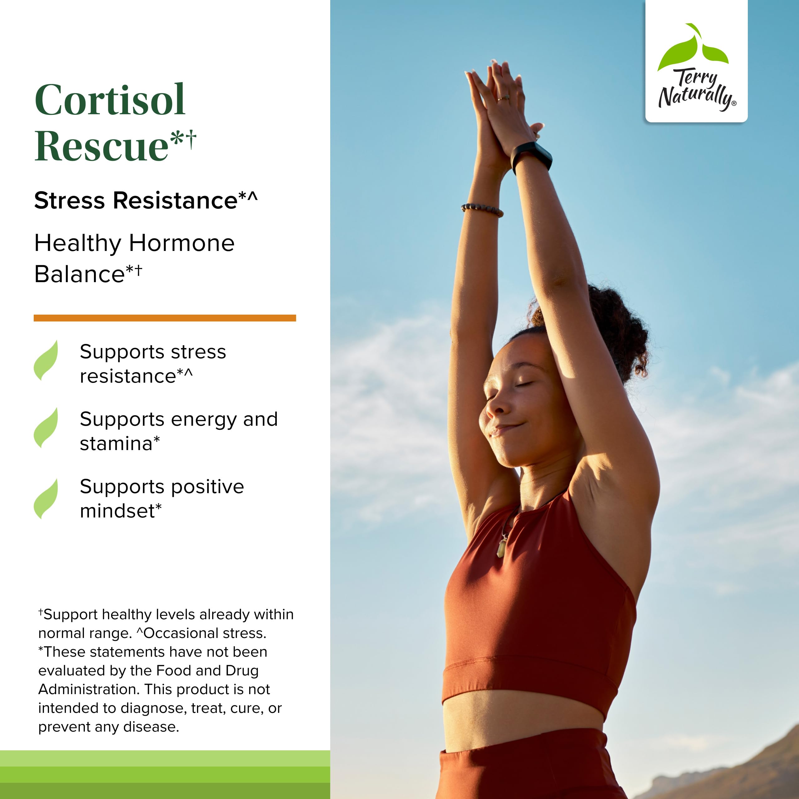 Terry Naturally Cortisol Rescue : étiquette claire et informative pour mieux choisir.