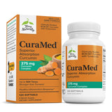 Terry Naturally CuraMed 375mg, capsule molle et bouteille, pratique pour votre routine quotidienne.