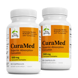 CuraMed 500mg, capsules de Terry Naturally, boîte 2-pack pour un apport antioxydant pratique.