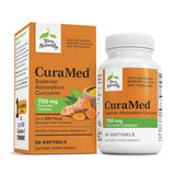 CuraMed 750 mg – bouteille Terry Naturally, soutien antioxydant possible pour cerveau et cœur.