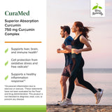Capsules molles CuraMed, près de la bouteille, absorption améliorée
