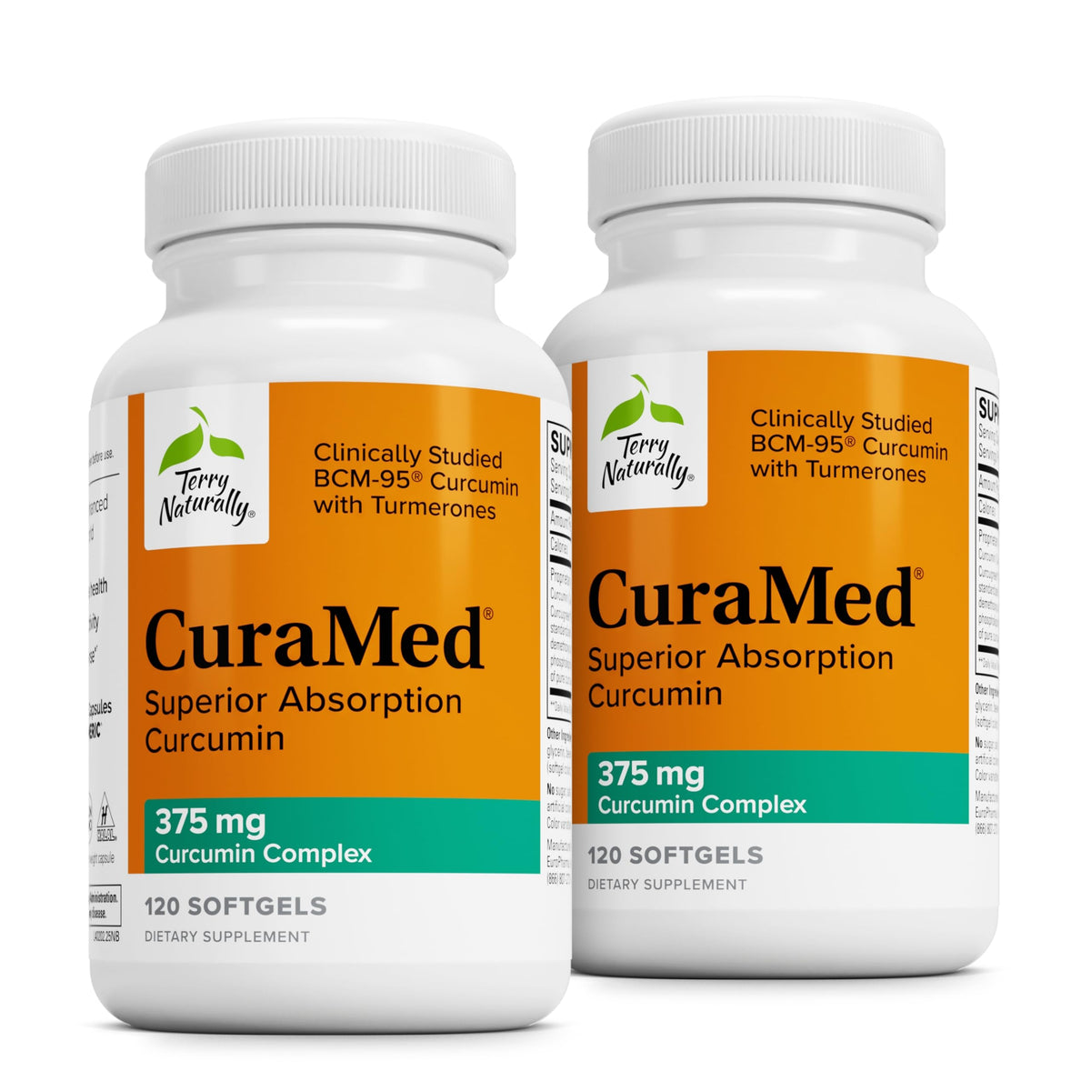 CuraMed 375mg — bouteille Terry Naturally, potentiel soutien antioxydant quotidien.