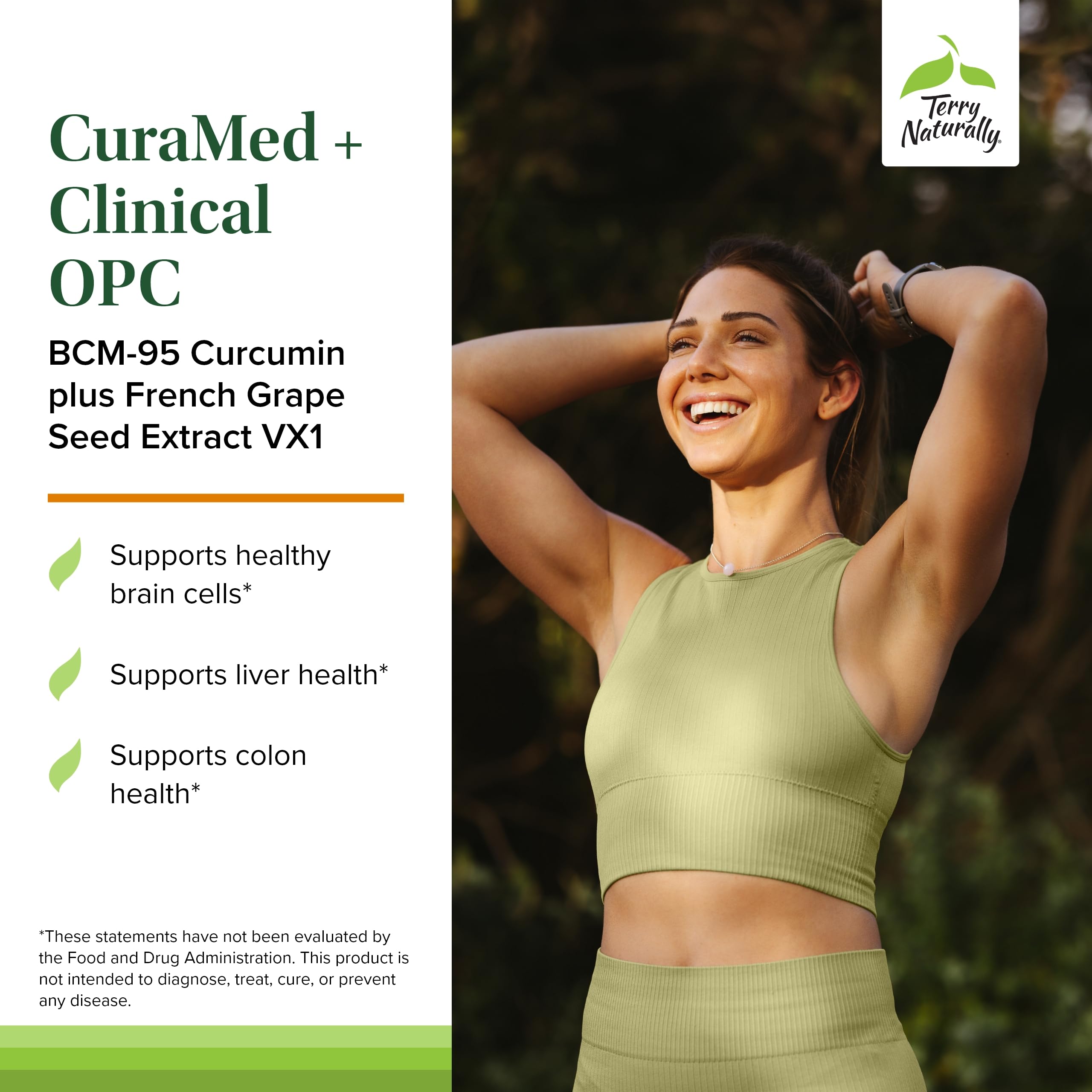 Terry Naturally CuraMed + OPC : gros plan sur les gélules et leur forme