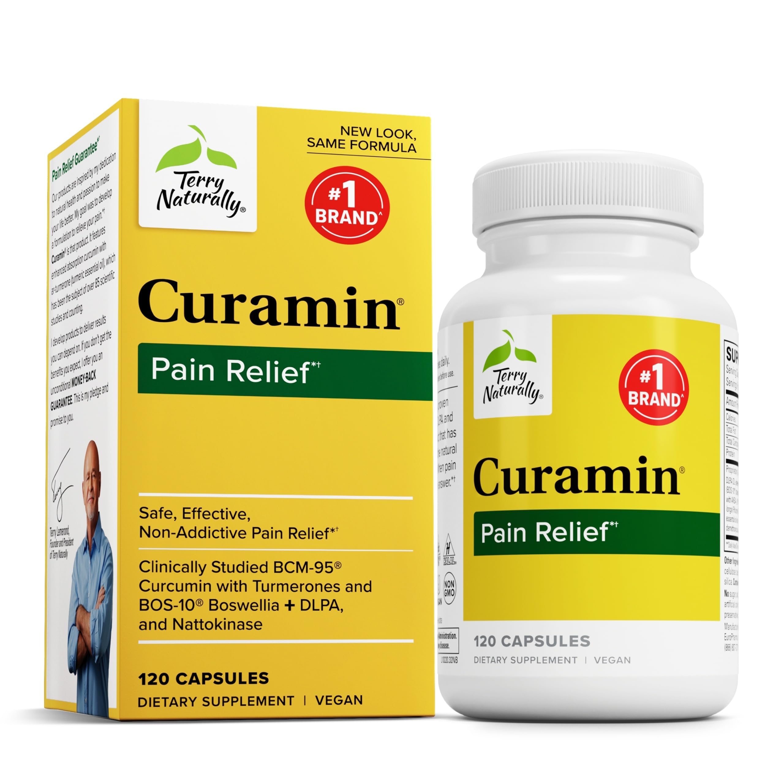 Terry Naturally Curamin — bouteille-curcumin : soutien potentiel à la circulation et au confort musculaire.