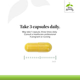 Terry Naturally Curamin – dosage quotidien recommandé pour trois prises quotidiennes.